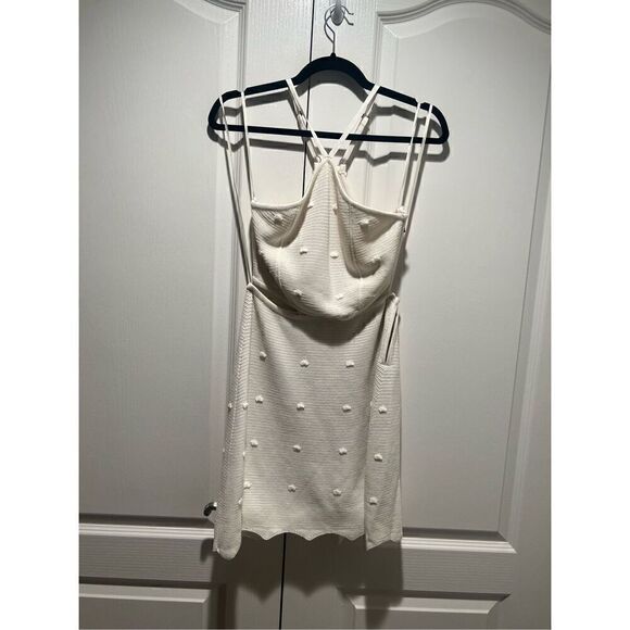PAOLA BERNARDI Eva  Knit Mini Halter Dress with Cutout side Size S NWT $430 - Picture 4 of 8